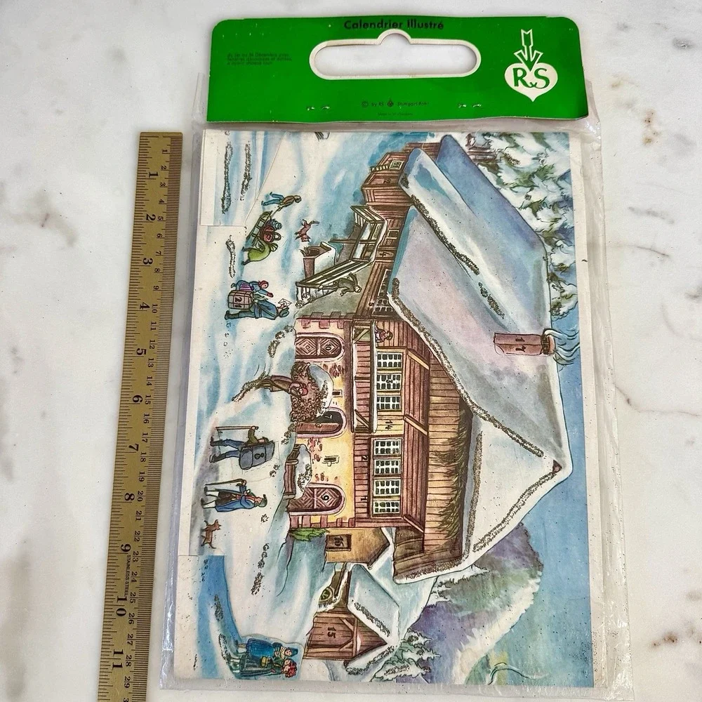 VTG Christmas Advent Calendar RS‎ Stuttgart Rohr West Germany Glitter New Nr 120